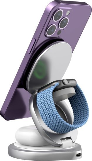 תחנת טעינה אלחוטית 3 ב-1 15W מבית Energy