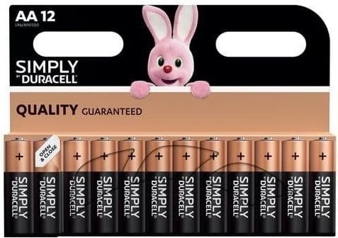 12 סוללות AAA  אלקליין Duracell Simply