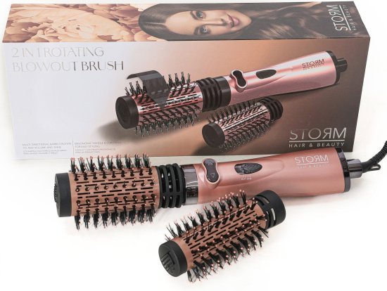 Storm - מברשת פן חשמלית מסתובבת Revolver - צבע רוז גולד