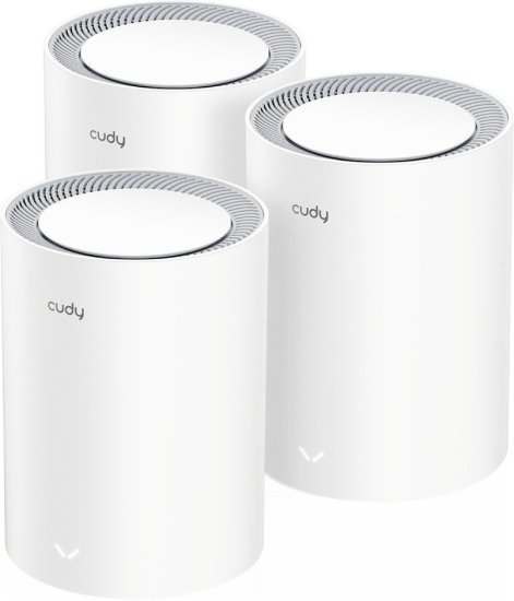 ראוטר (3 יחידות) Cudy AX3000 2.5G Whole Home Mesh Wi-Fi 6 System M3000 V2.0 - לבן