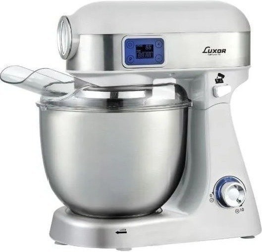 מיקסר מקצועי 5 ליטר 1000W בעל 10 מהירויות דגם AHY-265 מבית Luxor - צבע כסוף