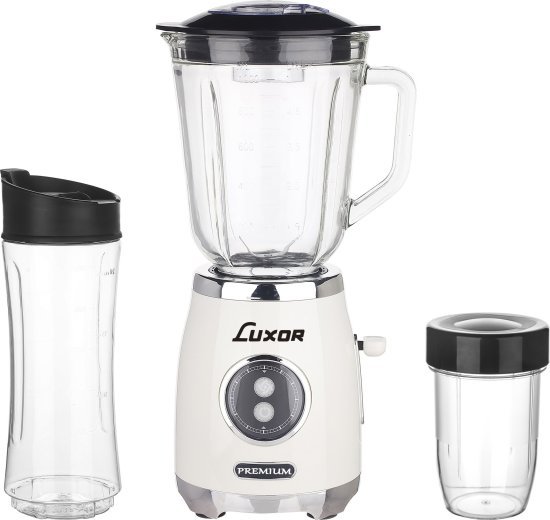 בלנדר בעיצוב רטרו 1 ליטר 300W גימור פרמיום דגם BL-399AB מבית Luxor - צבע קרם