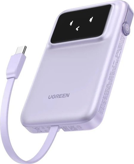 סוללת גיבוי ניידת UGREEN UNO 10000mAh 30W USB Type-C - צבע סגול