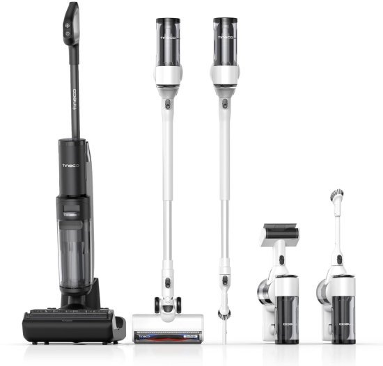 שוטף ושואב רצפות אלחוטי חכם משולב עם שואב אבק דגם Floor One S7 Switch מבית Tineco