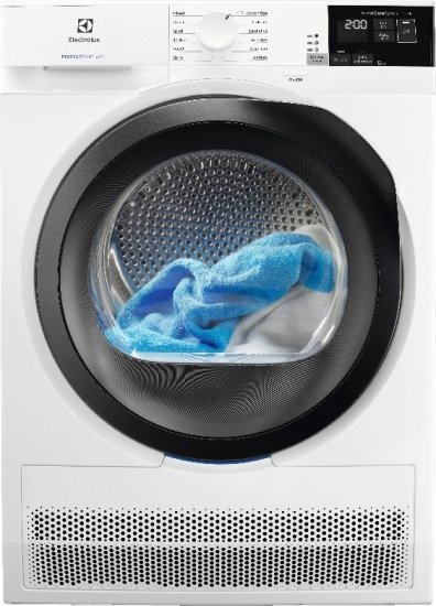 מייבש כביסה קונדנסור פתח חזית 7 ק''ג Electrolux PerfectCare 600 EW6C4753CM 2800W - צבע לבן דלת שחורה - תוצרת פולין