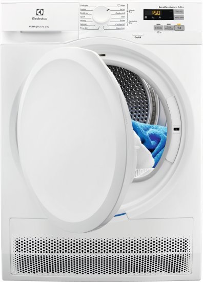 מייבש כביסה קונדנסור פתח חזית 7 ק''ג Electrolux PerfectCare 600 EW6C5722CM 2800W - צבע לבן - תוצרת פולין