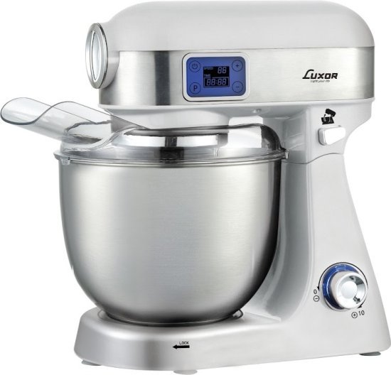 מיקסר מקצועי 5 ליטר 1000W בעל 10 מהירויות דגם AHY-265 מבית Luxor - צבע לבן