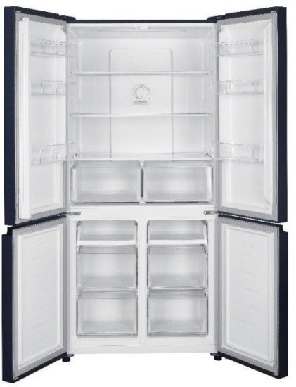 מקרר 4 דלתות אינוורטר מקפיא תחתון 600 ליטר Fujicom No-Frost FJ-NF815W - זכוכית לבנה