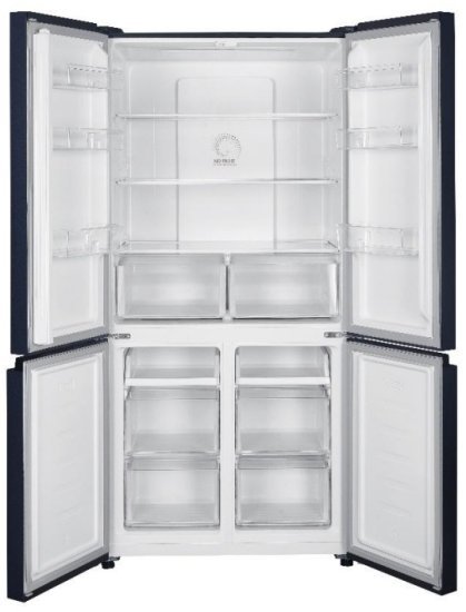 מקרר 4 דלתות אינוורטר מקפיא תחתון 600 ליטר Fujicom No-Frost FJ-NF800BK - זכוכית שחורה