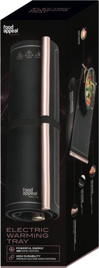 פלטת שבת מתקפלת ל-4 סירים 40x64 ס''מ 400W מבית Food Appeal - צבע רוז גולד