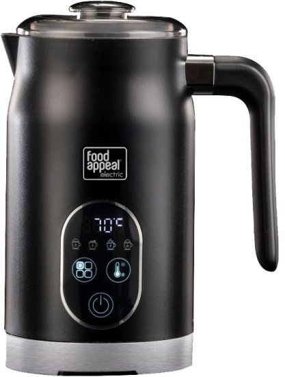 מקציף חלב חשמלי 4-ב-1 עם מנגנון כפול להקצפה ועירבול 500W מבית Food Appeal