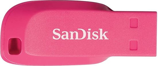 זיכרון נייד SanDisk Cruzer Blade USB - דגם SDCZ50C-032G-B35PE  - נפח 32GB - צבע ורוד