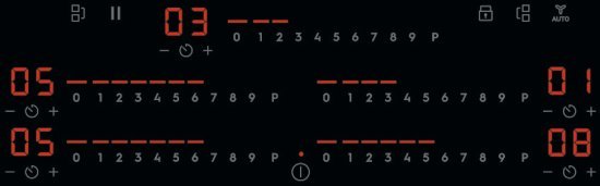 כיריים אינדוקציה Multizone עם 5 משטחי חימום 91 ס''מ 7350W דגם EIV94550 מבית Electrolux - שחור עם מסגרת משופעת - תוצרת גרמניה