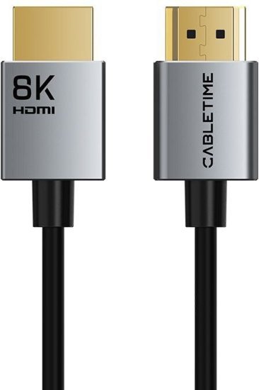 כבל HDMI 2.1 באיכות 8K / 60Hz מבית Cable Time -  אורך 1 מטר