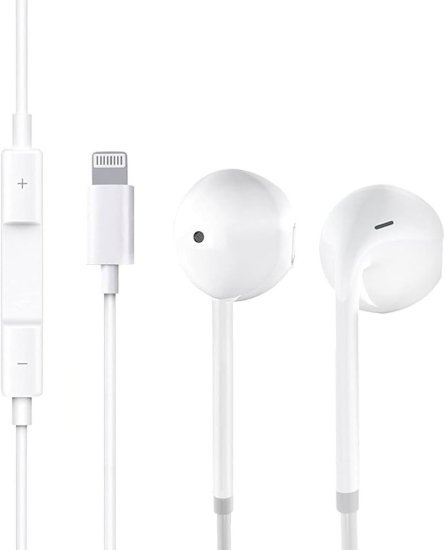 אוזניות חוטיות דגם ZE-E13 חיבור Lightning מבית FVI Technologies - צבע לבן