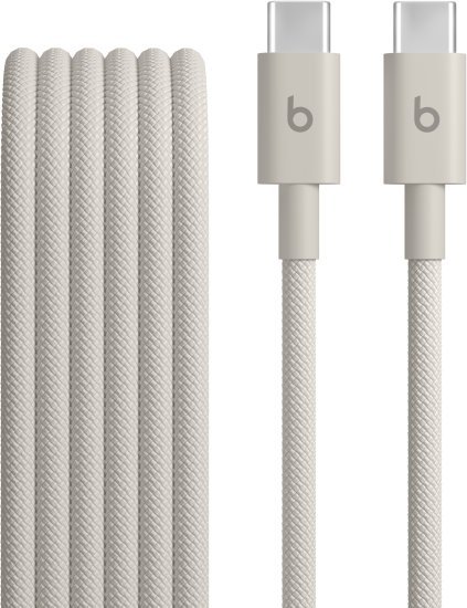 כבל עם ציפוי בד קלוע בחיבור USB-C ל- USB-C מבית Apple Beats - אורך 1.5 מטר - צבע Surge Stone