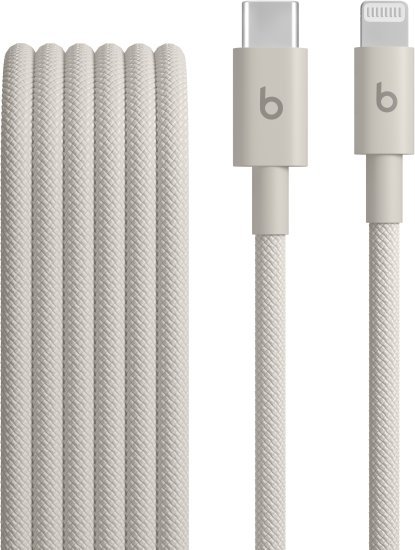 כבל עם ציפוי בד קלוע בחיבור USB-C ל- Lightning מבית Apple Beats - אורך 1.5 מטר - צבע Surge Stone