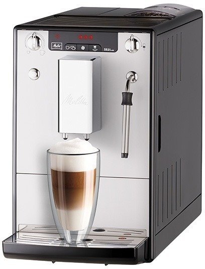 מכונת קפה אוטומטית עם מוט הקצפה Melitta Solo E950-202 - צבע כסוף