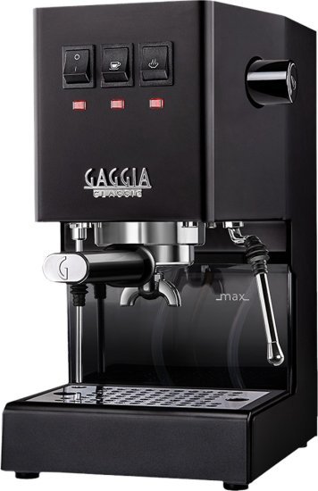מכונת קפה ידנית עם מוט הקצפה Gaggia Classic E24 - צבע שחור (נירוסטה בציפוי אבץ)