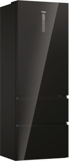 מקרר 3 דלתות מקפיא תחתון 483 ליטר Haier HTW7720DNGB - זכוכית שחורה - אחריות יבואן רשמי ניופאן