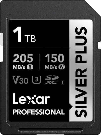 כרטיס זיכרון Lexar Professional Silver Plus SDXC UHS-I - נפח 1TB