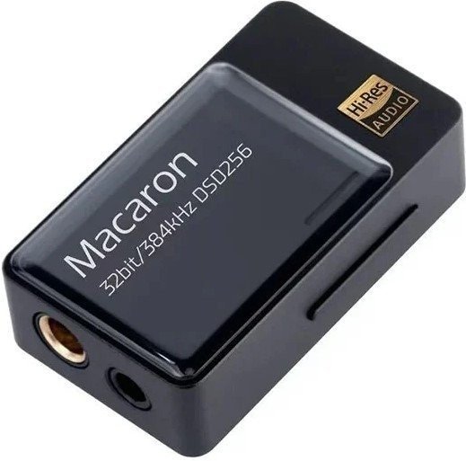 ממיר DAC עם מגבר אוזניות נייד דגם Jr. Macaron מבית iBasso - צבע שחור