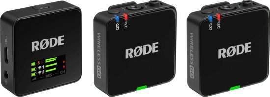 מערכת מיקרופון דש אלחוטית עם 2 משדרים Rode Wireless GO Gen 3 - צבע שחור