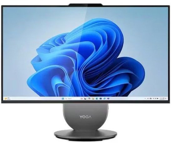 מחשב All-in-One ללא מסך מגע Lenovo Yoga AiO 27IAH10 F0J20038IV - צבע Luna Grey - מקלדת ועכבר אלחוטיים כלולים באריזה