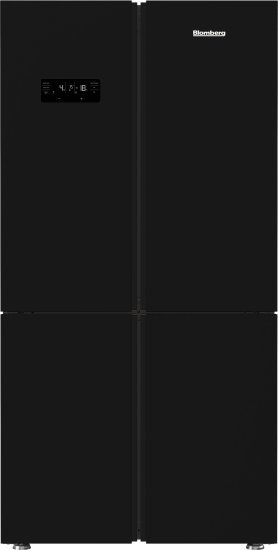 מקרר 4 דלתות מקפיא תחתון 572 ליטר Blomberg KQD1644GB - זכוכית שחורה