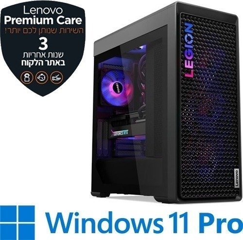 מחשב מותג שולחני גיימרים Lenovo Legion T7-34IAS10 Tower 90Y6002LYS - צבע Storm Grey - שלוש שנות אחריות