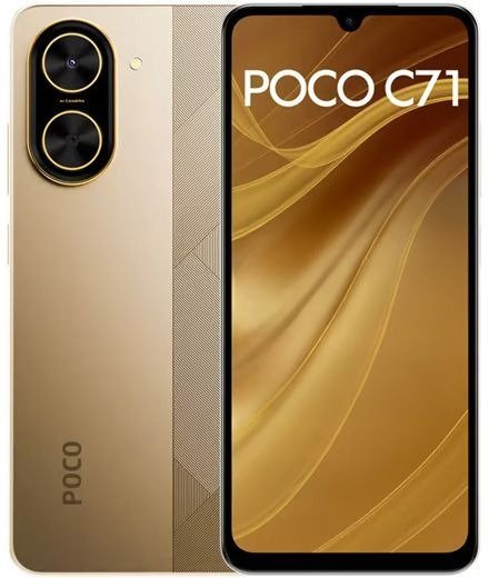 טלפון סלולרי Xiaomi Poco C71 4GB+128GB - צבע זהב - שנתיים אחריות יבואן רשמי ע''י המילטון