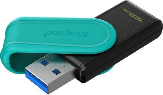 זכרון נייד Kingston DataTraveler Exodia S 128GB USB3.2 - שחור / טורקיז