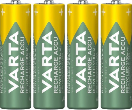 4 סוללות AA נטענות Varta Alkaline HR6