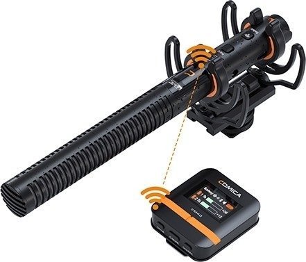 מערכת מיקרופון כיווני אלחוטי דגם VM40 מבית Comica