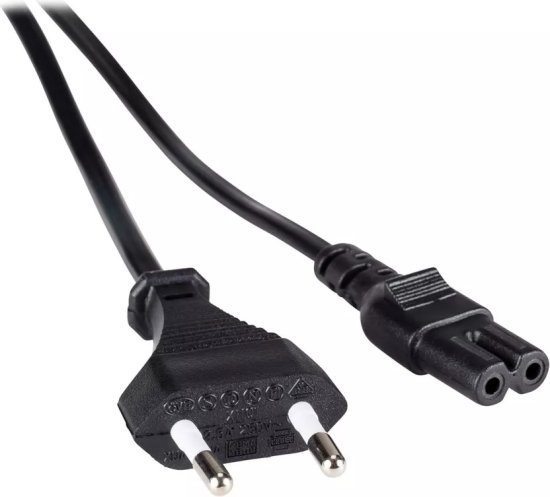 כבל חשמל 2 פינים EU ל- C7 0.75mm באורך 3 מטר מבית Luggar