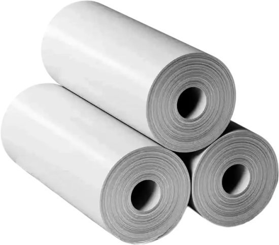 נייר תרמי לבן למצלמת Aimo P02 - רוחב 56 מ''מ - אורך 6 מטר -  סה''כ 3 יחידות