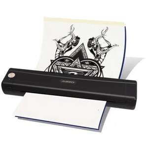 מדפסת תרמית ניידת Aimo M08EWS מקצועית לקעקועים שחור