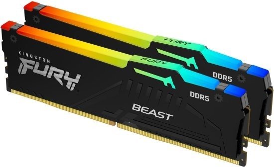 זכרון למחשב Kingston FURY BEAST RGB 2x32GB DDR5 5600MT / s CL40