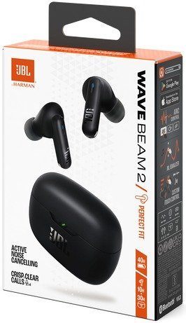 אוזניות  JBL Wave Beam 2 In-Ear True Wireless - צבע שחור