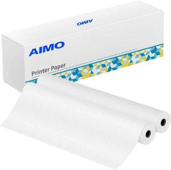 נייר תרמי גודל A4 למדפסת Aimo M831 / M08F - רוחב 210 מ''מ - אורך 6.5 מטר -  סה''כ 2 יחידות