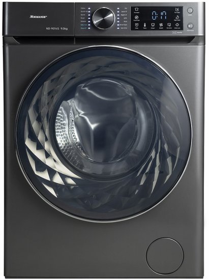 מכונת כביסה פתח חזית 9 ק''ג 1400 סל''ד Normande ND-9014S - צבע כסוף