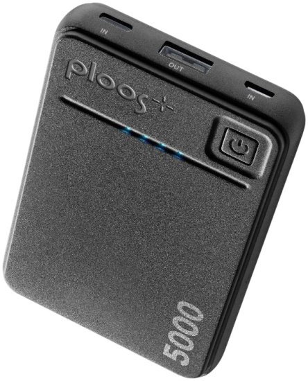 סוללת גיבוי 5000mAh USB-C כולל כבל USB-A ל-USB-C מבית Ploos