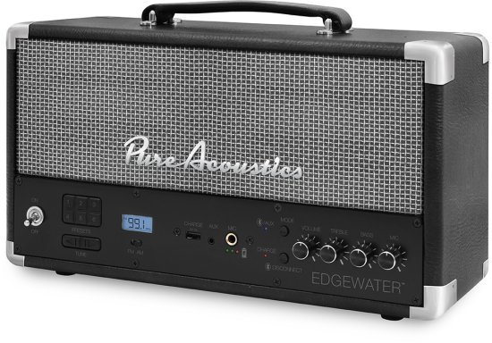 רמקול סטריאו נייד Bluetooth 100W עם DSP מבית Pure Acoustics - גימור עור שחור