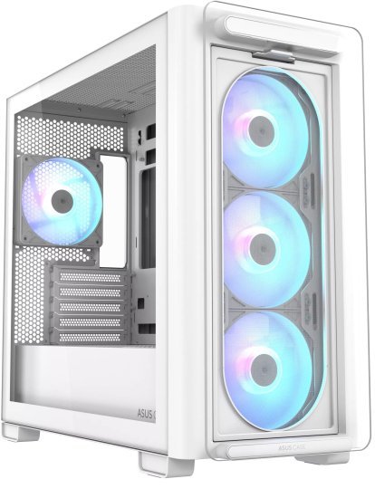 מארז ללא ספק Asus A23 PLUS ARGB Micro ATX - צבע לבן