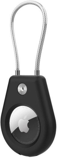 כיסוי מחזיק מפתחות ל-Apple AirTag דגם The Zephiron מבית Camel Mountain - צבע שחור