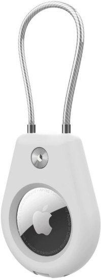 כיסוי מחזיק מפתחות ל-Apple AirTag דגם The Zephiron מבית Camel Mountain - צבע לבן