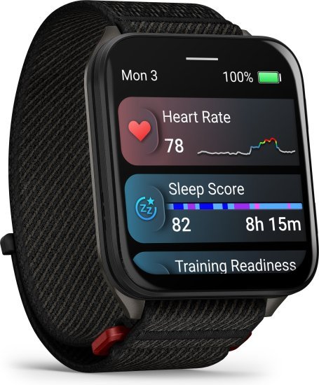 שעון חכם Garmin Venu X1 51mm - צבע שחור עם רצועת ניילון בצבע שחור - כולל ממשק מלא בעברית - שנתיים אחריות יבואן רשמי על ידי רונלייט