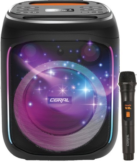 בידורית Bluetooth ניידת דגם Square  מבית CORAL- צבע שחור