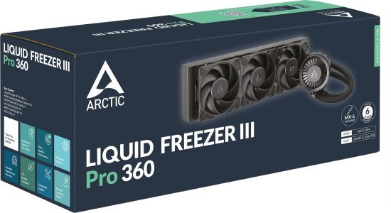 קירור נוזלי למעבד Liquid Freezer III Pro 360 מבית Arctic - צבע שחור