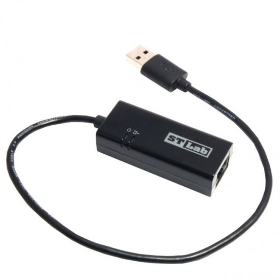 מתאם רשת STLab USB 2.0 to Ethernet 10 / 100Mbps U-1610